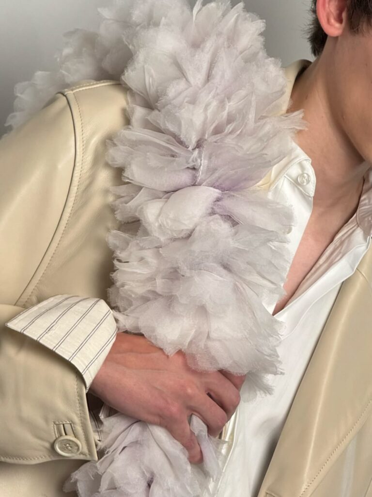 ruffled boa- Simone Rocha menswear ss27 by Jacob Lillis