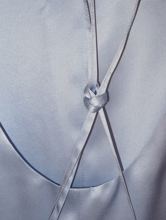 Dries Van Noten Spring Summer 2027 sensual blue silk top with knot
