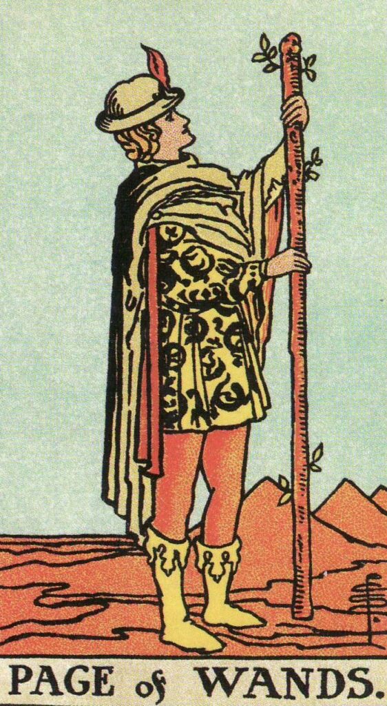 page of wands