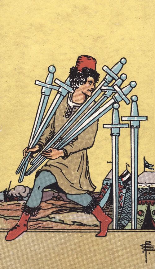 seven of swords tarot card